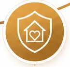 Ícone da fase 4: escudo com casa e coração