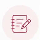 Ícone de caderno com lápis